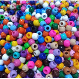 100 Miçangas Tererê Barril Pulseiras Coloridas 10mm Plástico