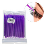 100 Microbrush Para Alongamento E Permanente De Cílios