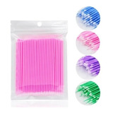 100 Microbrush Para Alongamentos E Permanente De Cílios