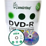 100 Mídia Virgem Dvd Smartbuy Novo Modelo 4 7gb 120min Dvdr