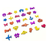 100 Mini Adesivos Pet Piercings Lacinhos Eva Com Glitter Dog