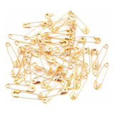 100 Mini Alfinete De Segurança Dourado N 000 19 Mm