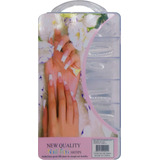 100 Molde Unhas Porcelana Gel Reutilizáveis Dual Form F1