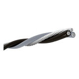 100 Mts Cabo Aluminio Rede Bifásica Triplex 3x10 Mm Pt cz nu Cor Preto Cinza Nu