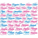 100 Nomes Prontos Para Bordar 18x10cm Matrizes De Bordado