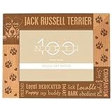 100 North Jack Russel Terrier Moldura De Madeira Marrom Natural 12 7 X 17 7 Cm