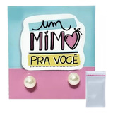 100 Pares Brinco Perola Tag Brinde Cliente Um Mimo Pra Você