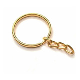 100 Pçs Argolas Para Chaveiro C Corrente 25mm Dourado