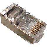 100 Pçs Conector Blindado Rj45 8 Vias Cat6 Cabo Rede
