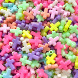 100 Pcs Miçangas Coloridas Para Cruzar 50g 12 16mm Comprimento 16 Mm Cor Mistura De Cor Claro Diâmetro 12 Mm