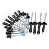 100 Pçs Rebite Repuxo 314 3 2 X 14 Alumínio Preto Âncora