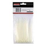 100 Peças Abraçadeira De Nylon Branca 200x3 6mm Starfer