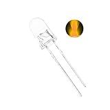 100 Peças De Lâmpada De Diodo Emissor De Luz LED Ultra Brilhante 5 Mm Lente Transparente Amarela Redonda Transparente