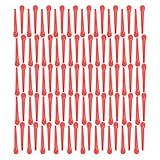 100 Peças Lâmina De Cabeça De Aparador De Plástico Vermelho Encanta Cabeça De Corte Cabeça Hexagonal Para Cortador De Grama Facas De Carpete