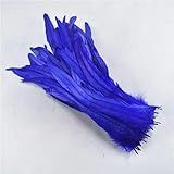 100 Peças Lote Penas Naturais Para Decoração 30 35 Cm Penas Coloridas Acessórios Artesanais Artesanato Natal DIY Azul Real