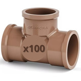 100 Peças Te 90 Soldável 25mm 3 4 Pvc União Marrom