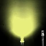 100 Peças X Super Brilhante 5 Mm Flat Top Lâmpada LED Grande Ângulo 120 140 Graus Branco Quente