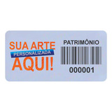 100 Placa Etiquetas Patrimônio Personalizada Alumínio 40x20m