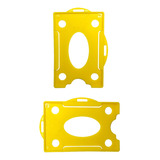 100 Porta Crachá Rígido Horizontal E Vertical Amarelo