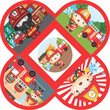 100 Porta Forminhas Para Doces Tema Bombeiro