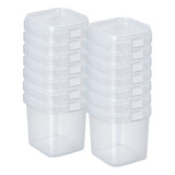 100 Potes Quadrados Descartáveis 220ml Bolo No Pote O Melhor Cor Transparente