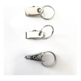 100 Presilhas Clip Jacaré Para Crachá Com Argola De 19mm