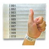 100 Pulseiras De Identificação Numeradas Prova D água