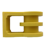100 Roldana Isolador 2 Ranhuras Cabo Fio Fibra Amarelo