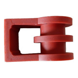 100 Roldana Isolador 2 Ranhuras Cabo Fio Fibra Vermelho