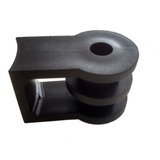 100 Roldana Isolador Cabo Fio Fibra Esticador Preto