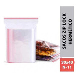 100 Saco Saquinho Ziplock Hermético N11 30x40 Abre fecha