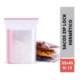 100 Saco Saquinho Ziplock Hermético N12 35x45 Abre fecha
