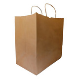 100 Sacolas G 31x30x19 Papel Kraft