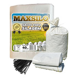 100 Sacos Para Silagem Branco 200 Micras 100 Abraçadeiras