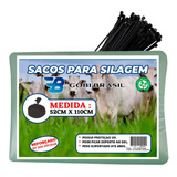 100 Sacos Silo 52x110cm 100 Abraçadeira Para Silagem