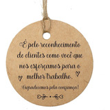 100 Tag Redonda Kraft 5cm Reconhecimento De Clientes cordão