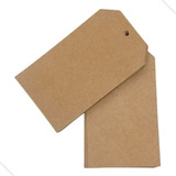 100 Tags Kraft Liso Com Cordao 6x10