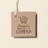 100 Tags Papel Kraft Reciclado Cordões Vários Modelos
