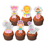 100 Tags Toppers P Doces Docinhos Circo Rosa