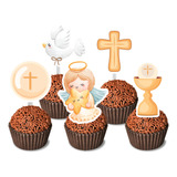 100 Tags Toppers Para Doces Docinhos Batizado Menina