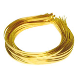 100 Tiara Arco Acessório Base Lisa Metal Ouro dourado 5mm