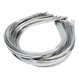 100 Tiara Arco Acessório Base Metal Prata Níquel 5mm