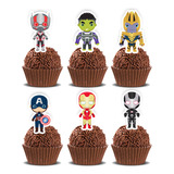 100 Topper Para Docinho Tags Apliques Avengers 5424