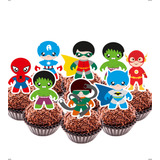 100 Topper Para Docinho Tags Apliques Super Herois 5706