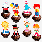 100 Toppers Tags Para Docinhos Doces Circo