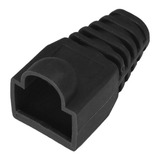 100 Un Capa Cover Protetora P Conector Rj45 Tipo Boot Preto