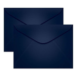 100 Un Envelope Convite 114x162mm Azul Escuro Porto Seguro