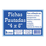 100 Unid Fichas Pautadas N 2 4x6 P resumos 150gr