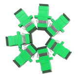 100 Unidade Acoplador Monomodo Sm Sc apc Verde Simplex C nf