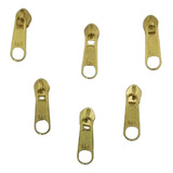 100 Unidades De Cursor N 5 Latonado Para Zíper Nylon N 05